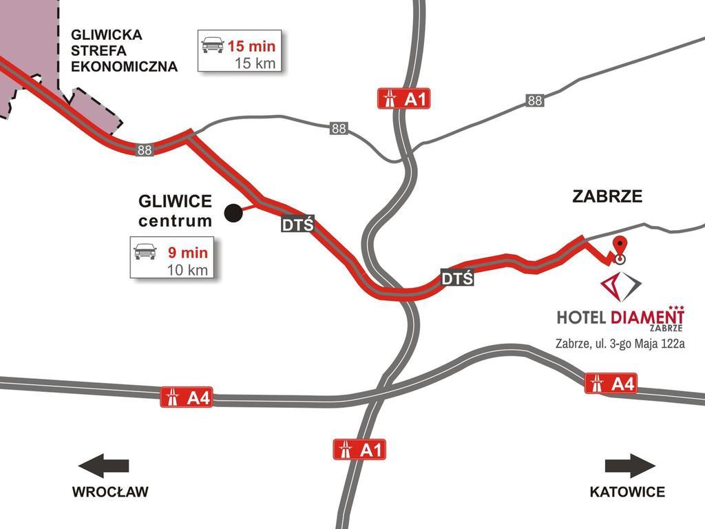 Hotel Diament Zabrze - Gliwice Dış mekan fotoğraf
